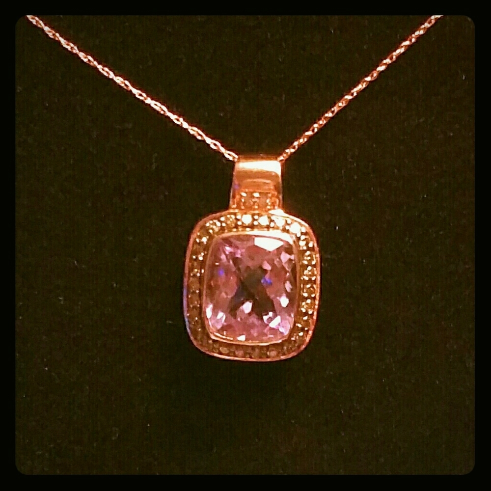 Le Vian 14k Rose Gold Diamond Pendant/Necklace